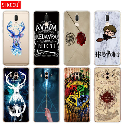 Silicone Cover phone Case for Huawei mate 7 8 9 10 pro LITE harry potter hogwarts always Avada