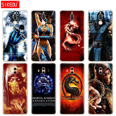 Silicone Cover phone Case for Huawei mate 7 8 9 10 pro LITE Scorpion Sub Zero Mortal Kombat x