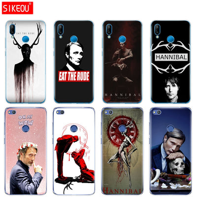 Silicone Cover Phone Case For Huawei P20 P7 P8 P9 P10 Lite Plus Pro 2017 p smart 2018 Hannibal eat the rude